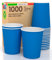 1000 Bicchieri in Carta Color BLU 200ml Ecologici Biodegradabili Monouso Made in Italy da Asporto Bevande Calde Acqua - Prodotto e confezionato in Italia