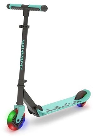 Chillafish Flexxi Glow - Faltbarer 2-Rad-Scooter für Kinder ab 5 Jahren, Roller mit höhenverstellbarem Lenker, LED-Rädern und integrierter Fußbremse CPFM02MIN