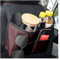 JNNJ Auto KopfstüTze Leder Organizer, PU Material Auto Rücksitz Aufbewahrungstasche, Auto Innenraum Zubehör Multi Staumöglichkeiten Tasche für Telefon Becher(Braun Rot)