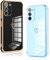 Vauki 2 Pack Funda para Samsung Galaxy S20 FE 5G, Patrón de Corazón Carcasa, Silicone TPU Soft Case Resistente a los Golpes para Samsung S20 FE 5G, Negro y Azul
