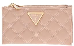 GUESS Giully SLG Double Zip Coin Purse Beige