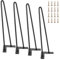 ZOFUN Lot de 4 Meubles Pieds de Table en Métal, 40 cm en Épingle à Cheveux pour Chaise, Bureau - Fer Forgé Épaisseur