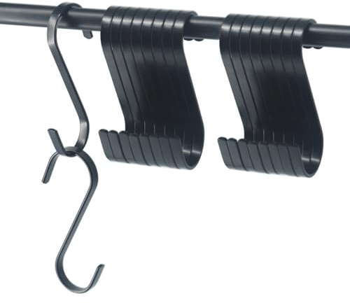 WEERSTONE 20 Stück S Haken Edelstahl S-förmige Haken Schwerlast Metall haken für für Badezimmer, Schlafzimmer, Büro, Küche, Geschäft