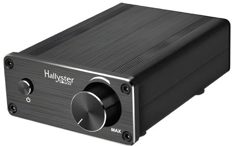 Hallyster sound DDA-40 Mini amplificatore audio digitale classe D 2x20W, amplificatore Hi-Fi a 2 canali stereo, alimentatore incluso