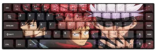 JUNYOYO Japanese Anime 65% Gaming Keyboard RGB LED Compact 68 Keys Mini Wired Office Keyboard for Windows Laptop PC Mac