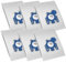 Yeria 6 Pack 3D Vacuum Cleaner Bags, Filter Bag for Miele Classic C1, Complete C1 C2 C3, S400, S400i, S600, S800, S2, S5, S8, for Miele Hoover Bags