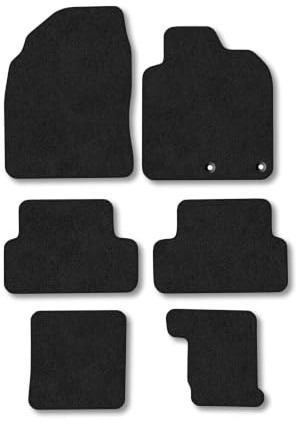Nissan Qashqai +2 (2007-2014) Carpet Car Mats | Black Edge Trim Tailored Fit Floor Mats Full Coverage Protection Accessories Easy Clean Anti Slip Made in the UK