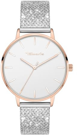 Tamaris Damen Analog Quarz Uhr mit Edelstahl Armband TT-0151-MQ