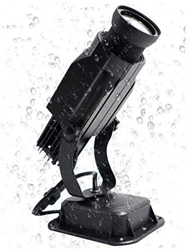 Customizable 30W LED Logo Projector Light for Store Wedding Bar Party with Manual Zoom & Focus Black