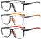 Fsread 3 Pack Reading Glasses Men Sporty Blue Light Blocking Comfortable and Flexible Lightweight Readers +3.5