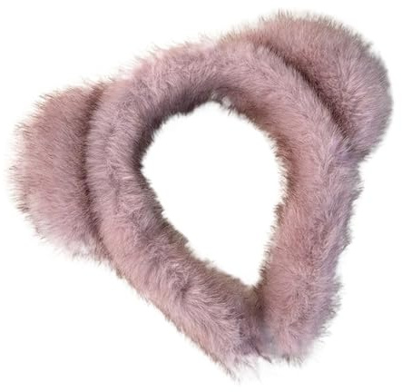 UYFRD Haarbänder mit Leopardenmuster, niedliches Imitat, Nerz-Plüsch-Stirnband, Haar-Accessoires, Katzenohren, flauschiger Haarreifen, Gesichtswäsche, Kopfbedeckung, Cosplay, Rosa