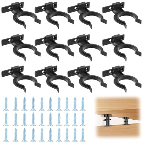 Flintronic Fissaggio per Battiscopa, 12 Pezzi Clip Battiscopa, Clip per Zoccolini e Piedini Mobili, Ganci per Zoccolo Cucina, Ricambi Clip da Cucina, Ganci Battiscopa Installazione Facile e Veloce