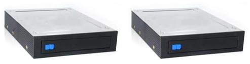 Kznifmk 2X Array Dischetto Interno III 6 Gbit/s Vassoio da 2,5 a 3,5 Pollici Mobile Rack per Sfondo Carrello Disco Rigido SSD HDD da 2,5 Pollici