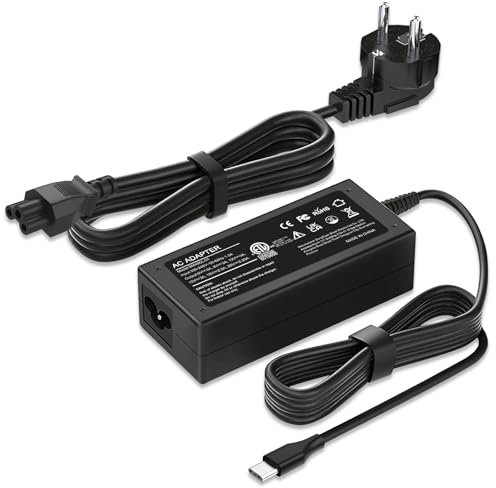 Caricabatterie USB-C Type C da 45 W compatibile con laptop Dell/HP/ASUS/Acer/Samsung/Google - Adattatore di alimentazione a ricarica rapida per Chromebook