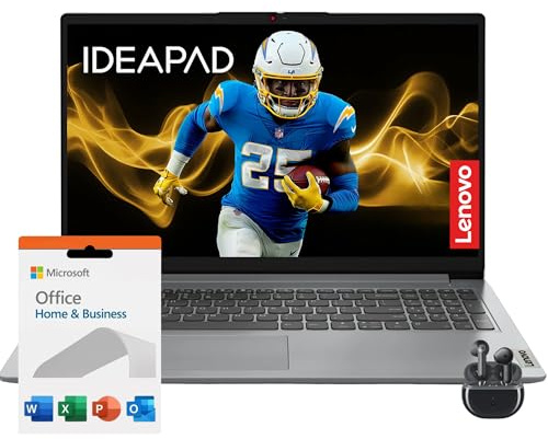 Lenovo IdeaPad - Computer portatile da 15,6, 20 GB di RAM, 1 TB e SSD da 512 GB, Intel Celeron, scheda grafica Intel UHD, WiFi-6, batteria 11 ore, Microsoft Office 365 per casa e lavoro, Windows 11