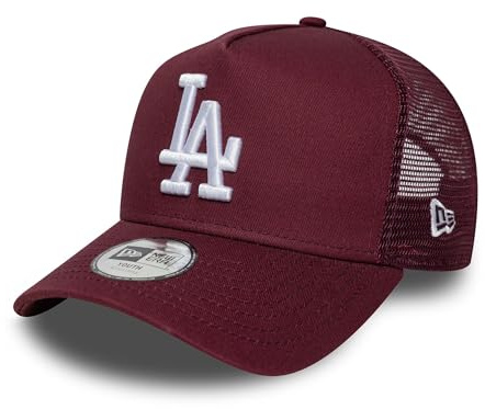 New Era Los Angeles Dodgers A-Frame Trucker Kids Cap Dunkelrot - Youth