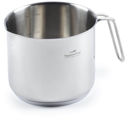 ROSMARINO Edelstahl-Induktions-Mokka-Kanne 300 ml - Moderne Türkische Cezve-Kaffeekanne mit 3-lagigem Stahlboden (300 ml)