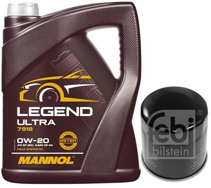 EISENFELS Inspektionspaket enthält 5 Liter Motoröl Legend Ultra 0W-20 Ölfilter für i10 BA IA 1.0 Picanto JA 1.2 Rio IV YB 1.25 1.4 CD