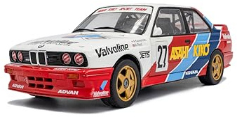 Solido BMW E30 M3# 27 - Classic Motorsport Design Car with Body Edges, Take-off Number, White 1:18