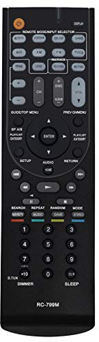 ALLIMITY Ersetzen Fernbedienung RC-799M Passform für Onkyo AV Receiver TX-SR309 HT-R548 HT-S5405 HT-R391 HT-R558 HT-R590 HT-R591 TX-SR313 HT-S3505