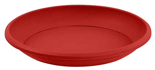 EDA - Soucoupe Cancùn Ø 21 cm - pour Pot de Fleurs Cancùn Ø 29,5 cm - Rouge Rubis