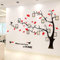 3D Albero Adesivi Fai da te Albero Adesivo da Parete Cornici per Foto Sticker Decorazioni Albero Della Vita da Parete per Soggiorno Camera da Letto Adesivo Muro (Rosso Sinistra,S: 100 * 138CM)