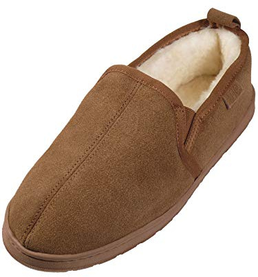 Harrys-Collection Herren Halbschuh aus feinstem Merino Lammfell in 2 Farben