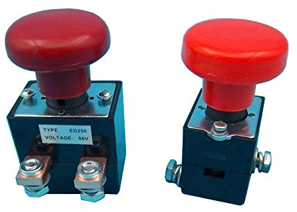 ED250B-1 250A ED125B-1 125A Not Aus Schalter Rote Pilzkopf Druckschalter Ersetzen für Stapler Gabelstapler Elektro Motorwagen Palettenwagen (ED250B-1（250A, 96V）)