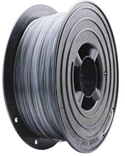 3D Drucker Filament 1kg PLA 1,75mm ⌀ Durchmesser Spule Rolle 1000g Made in DE (Grau Transparent)