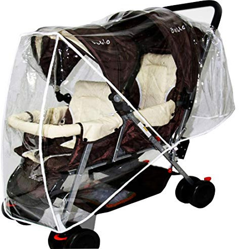 Habillage Pluie Poussette Universelle Imperméable Housse Pluie Poussette Double Protection Pluie Vent et Neige Landeau