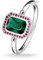 Thomas Sabo Damen-Ring Steine Rot und Grün silber 925 Sterlingsilber TR2264-348-7-48