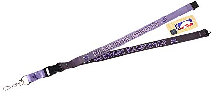 NBA Charlotte Hornets Umhängeband für Kinder, Unisex, Charlotte Hornets, Reverse-PopC, Schwarz