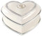 LASODY Schmuckkästchen aus Metall, Herzform, Perlen, Schmuckbox, Schmuckbox, für Damen, Muttertag, Hochzeit, Jahrestag