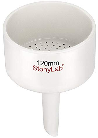stonylab Buchner Embudo de Porcelana 120 mm, Embudo de Filtro Buchner de Porcelana OD 12cm para Laboratorio