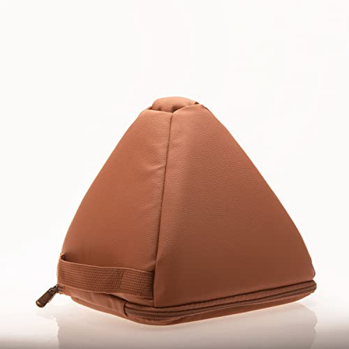 TOPFUND Artificial Leather Carrying Case for Crystal Singing Pyramid 10 inch