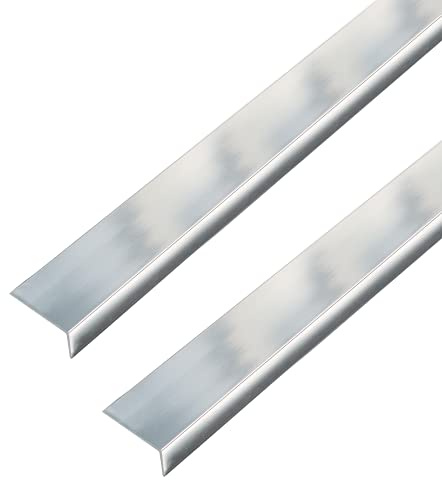 Alberts 499402 Winkelprofil | selbstklebend | Aluminium, chromdesign | 1000 x 30 x 15 mm | 2er Set