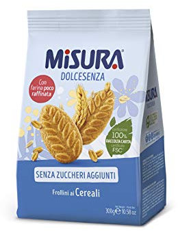 Misura Dolcesenza Biscotti ai Cereali | Senza Zuccheri Aggiunti | Confezione da 300 grammi
