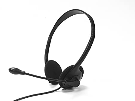 TELLUR Basic PCH1 Kabelgebundener Kopfhörer, Binaurales Stereo, Mik, Inline-Lautstärke, Mik/Lautsprecher-Stummschaltung, Leichtes Design und weiche Ohrpolster, USB, 150cm-Kabel, Zoom, Teams, Skype