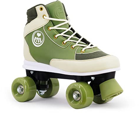 BTFL Rollschuhe Rosa Girlie für Mädchen,Retro-Rollschuhe,Dance-Roller,Rollerskates,Green,EU 38