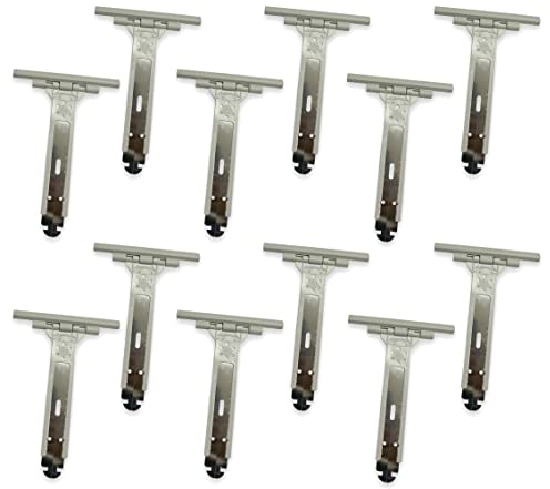 12 Flejes de Persiana. Fleje persiana con cuerpo con cuerpo metálico y revestimiento plástico para no dañar las lamas de persiana enrollable. Fleje Acero y plastico de 15 cm de largo (Pack 12 Flejes)