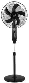 FABRILAMP Ventilador De Pie Solar Boreal Negro 30w 3vel 5asp Puerto Usb Motor Dc Y Luz Night Regx43x38cm Cable 4,20m