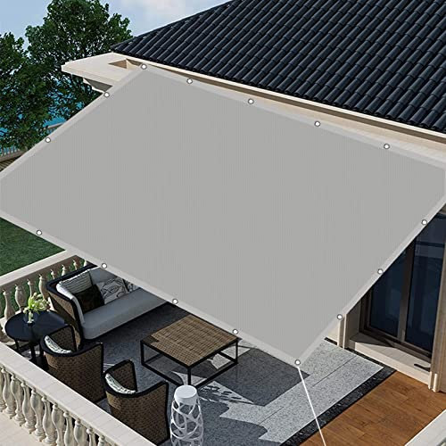Tenda a Vela Impermeabile 2 x 4 m Protezione UV 98%,Privacy Parasole Rettangolare da Sole conKit di Fissaggio e Installazione per Esterno, Piscina, Grigio Chiaro