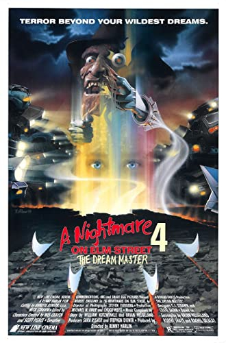 Nightmare on Elm Street 7 A4 Poster on Canvas - Filmkunstposter in verschiedenen Größen für Wohn- oder Schlafzimmerideen. Randlose Kultfilmbilder, klassische ikonische 70er, 80er, 90er Jahre, Vintage