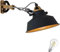 LED Nachttischlampe moderne Klemmlampe E27 Klemmleuchte E27 Schreibtischlampe Retro Metallschirm Vintage Leselampe Bett Lampe klemmbar incl. 7W LED (Bettleuchte klemmbar schwarz/gold) …