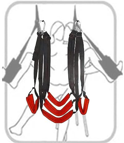 DYNLAB 𝙨𝙚𝙭 𝙩𝙤𝙮 Altalena Rossa Regolabile con Cuscino in Morbida Pelle, Facile da Usare E Veloce da Usare.