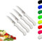 4er Set Gemüsemesser scharf Küchenmesser weiß Schälmesser Solingen rostfrei 8 cm/Handabzug - Dünnschliff - superscharf - spülmaschinengeeignet