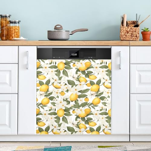 Magnetabdeckungen für Geschirrspüler, Zitronenblüten, magnetisch, 58,4 x 66 cm