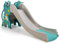 DREAMADE Toboggan Enfant 4 en 1 à Motif Dinosaure avec Panier de Basketball et Jeu de Lancer d'Anneaux, Toboggan pour Tout-Petits 1-6 Ans, Intérieur&Extérieur