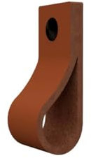 Handles and more - 4 x Ledergriffe für Möbel - Cognac - Größe M 19 cm - inkl. 3 Schraubenfarben - Schrankgriffe Leder - Türgriffe Leder - Ledergriffe für Schuhschrank & Schublade - Lederschlaufen
