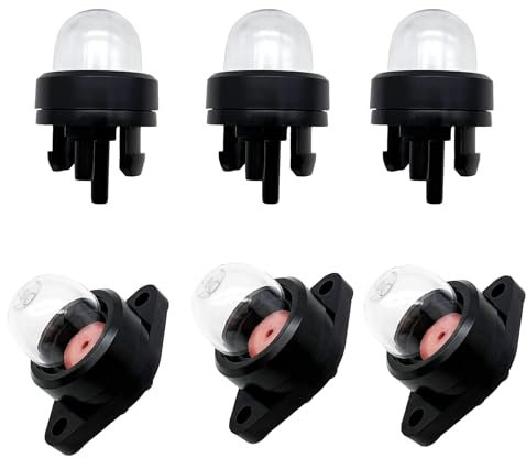 6 Pcs Primer Bulb Carburetor, Snap in Primer Bulb Black Chainsaw Parts Compatible with 188-512, Replacement Fit for WT-23A, Fuel Pumps Chain Saw Bulb for Chainsaw Strimmer Carburettor Parts Primer